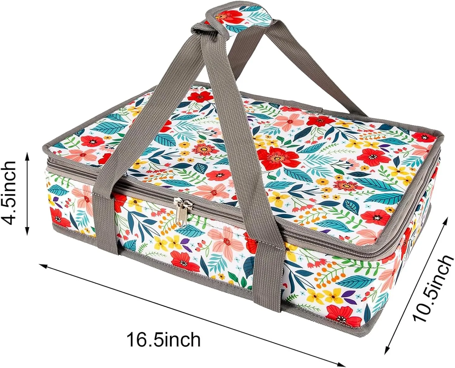 QEES Insulated Casserole Carriers for Hot or Cold Food,Casserole Dish Bag Carrying Case,Food Carrier Warmer Container Bag For Travel Picnic.Pioneer Woman Kitchen Stuff.Fits 9"x13" Baking Dish