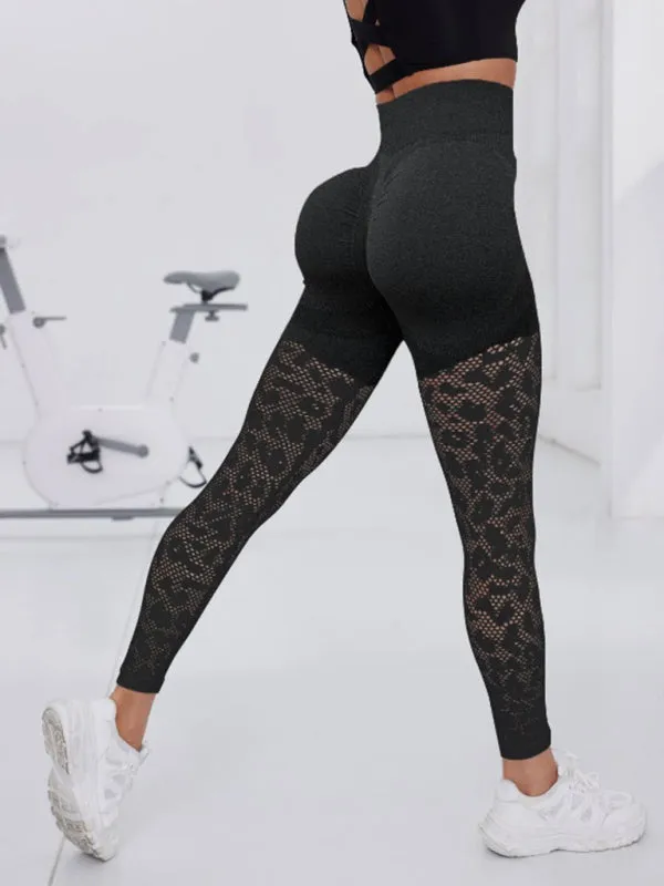 Quick-Dry Mesh Patchwork Gym Leggings for Women