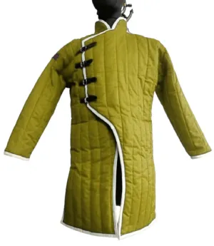 "Heavy-Duty Viking Gambeson Armor – Full Sleeve Quilted Jacket for SCA, HEMA & Reenactment Combat" (Small)