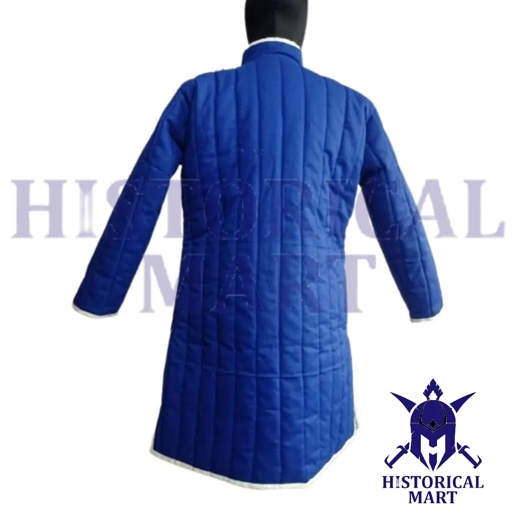 "Medieval Viking Gambeson Armor – Padded Aketon Jacket with Full Sleeves – Quilted Cotton Body Armor for LARP, SCA, Reenactment, Costume & Combat" (Medium)