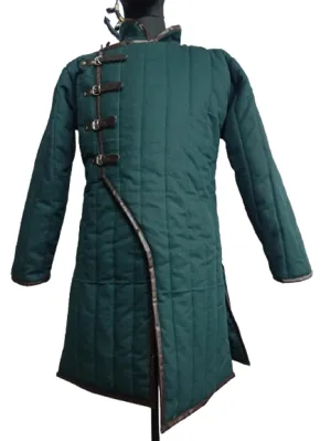 "Medieval Viking Gambeson – Full Sleeve Padded Armor Jacket for LARP, Reenactment, SCA & Costume" (Medium)
