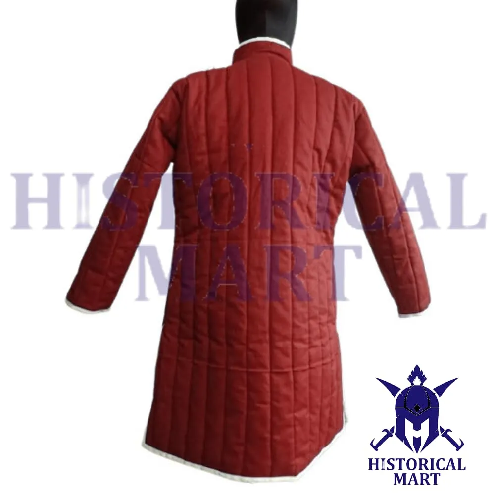 "Quilted Viking Gambeson – Medieval Armor Aketon Jacket – Padded Protection for Reenactment, Combat & LARP" (Small)