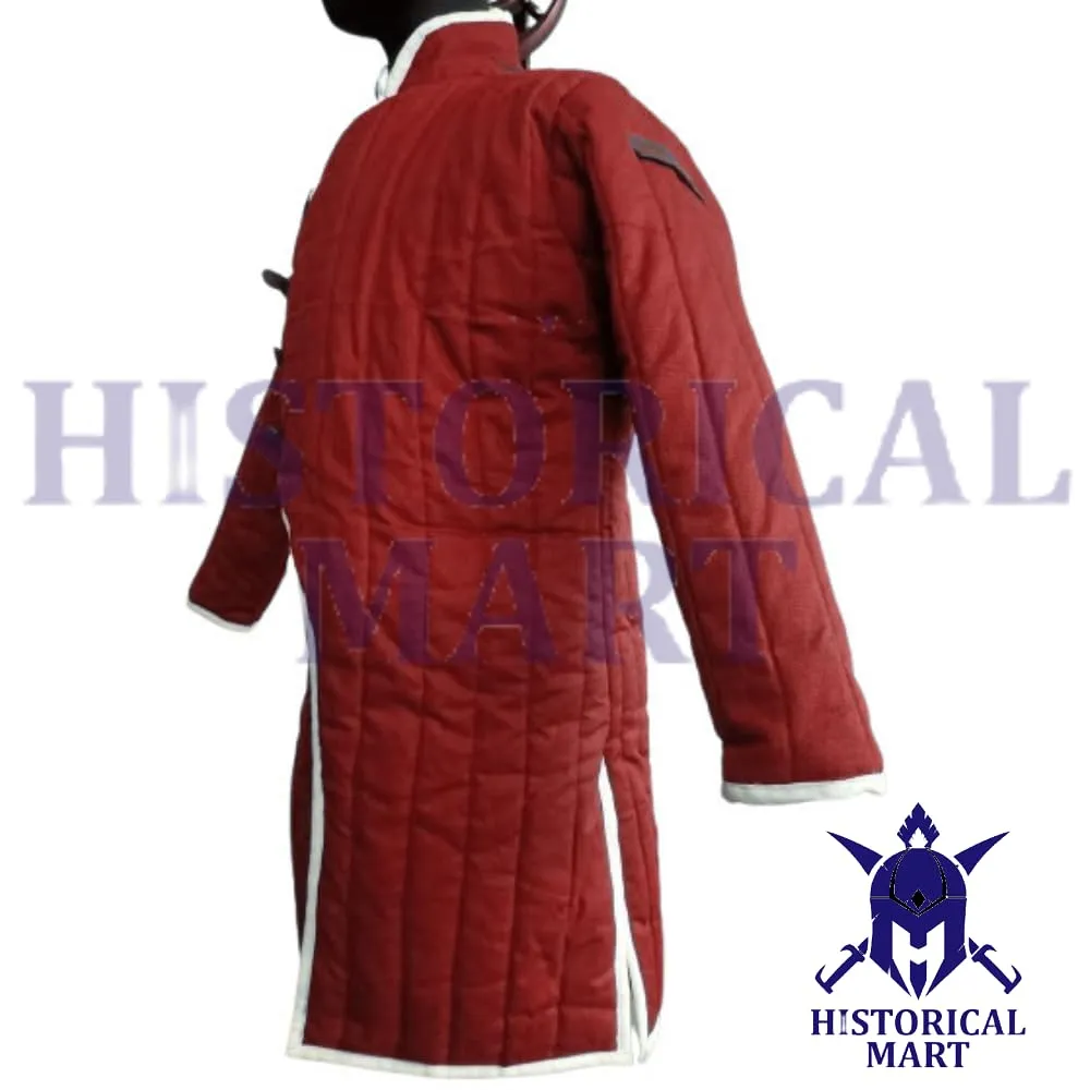 "Quilted Viking Gambeson – Medieval Armor Aketon Jacket – Padded Protection for Reenactment, Combat & LARP" (Small)