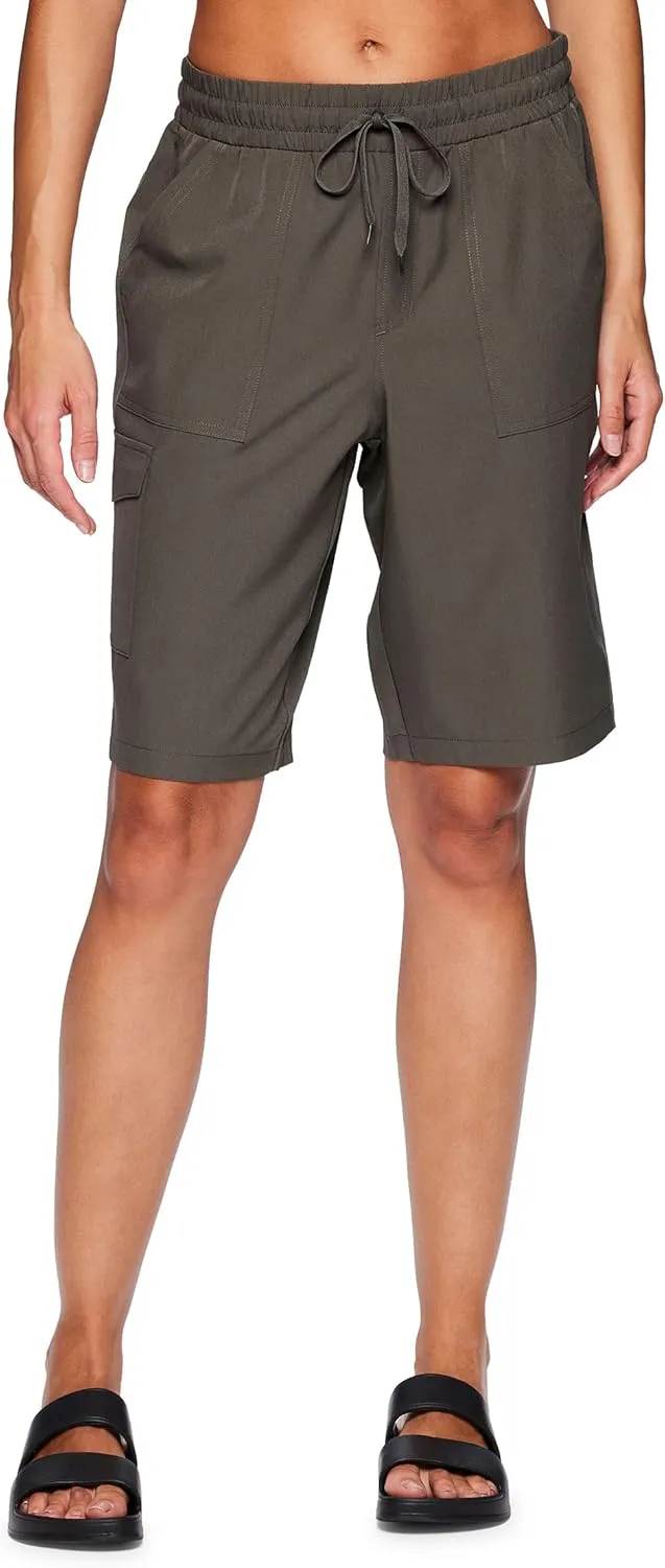 RBX Active Women's Relaxed Fit Breathable Ventilated Stretch Woven Athletic Walking Short with Pockets