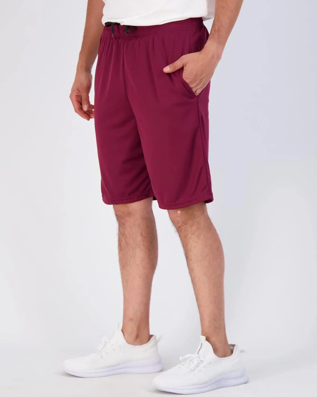 Real Essentials 3 Pack: Men's Mesh Athletic Performance Gym Shorts with Pockets (S-3X)
