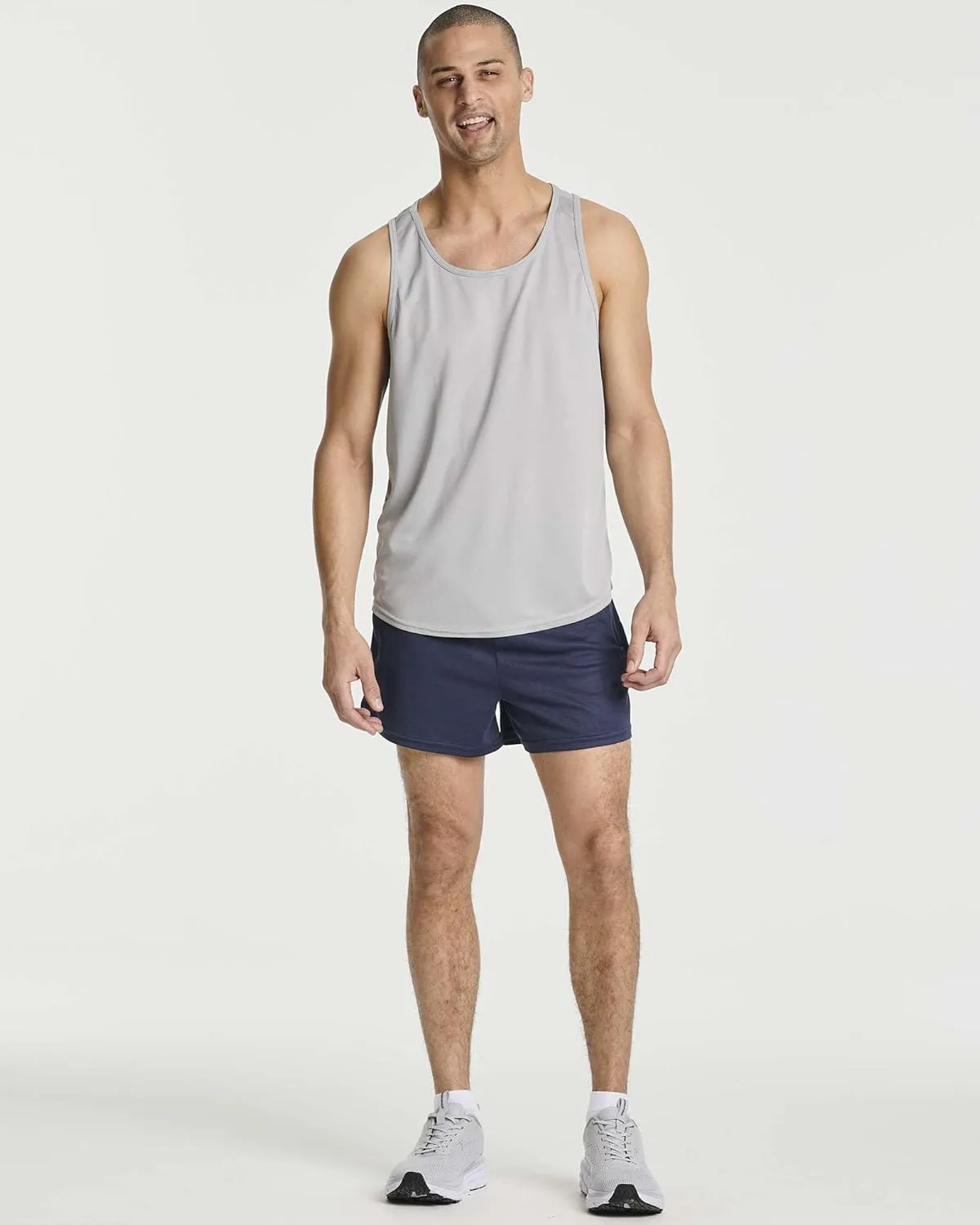 Real Essentials 4 Pack: Men's Mesh 7"/ 5"/ 3" Athletic Zipper Shorts Workout Gym Running Basketball (Big and Tall Available)