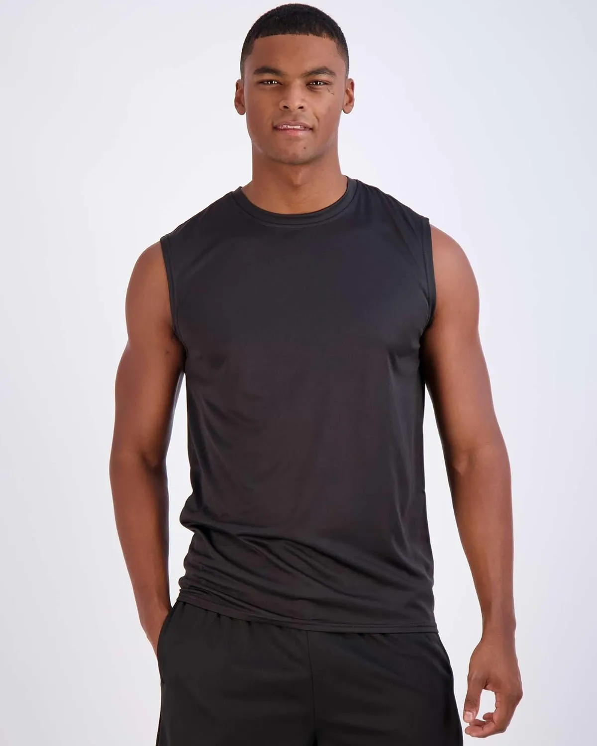 Real Essentials 5 Pack: Men's Mesh Active Athletic Tech Tank Top - Workout & Training Activewear (Available in Big & Tall)