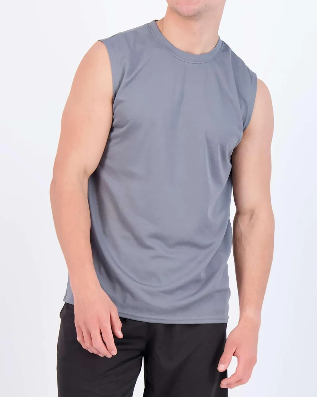 Real Essentials 5 Pack: Men's Mesh Active Athletic Tech Tank Top - Workout & Training Activewear (Available in Big & Tall)