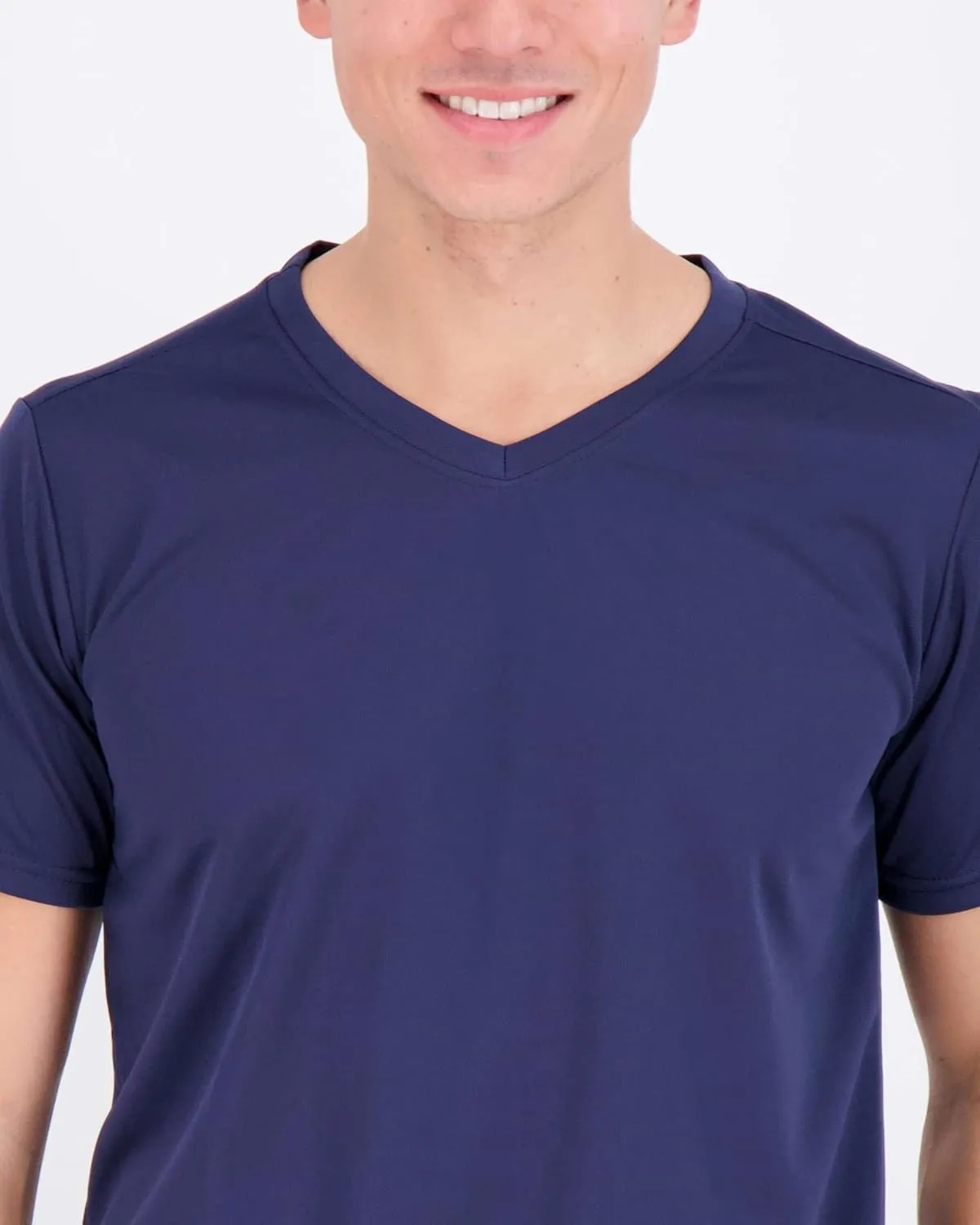 Real Essentials 5 Pack: Men's Mesh Quick Dry Short Sleeve V-Neck T-Shirt - Athletic Performance (Available in Big & Tall)