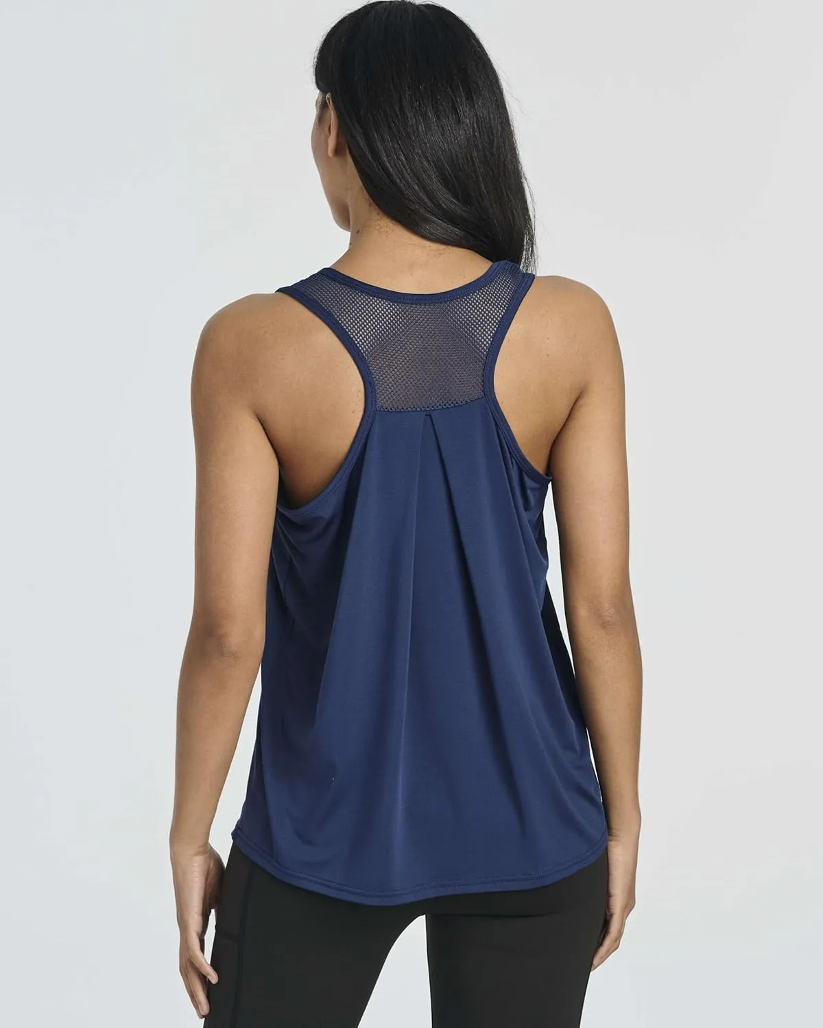 Real Essentials 5 Pack: Women's Racerback Workout Tank Top Mesh Back Dry-Fit Sleeveless Running Gym (Available in Plus Size)