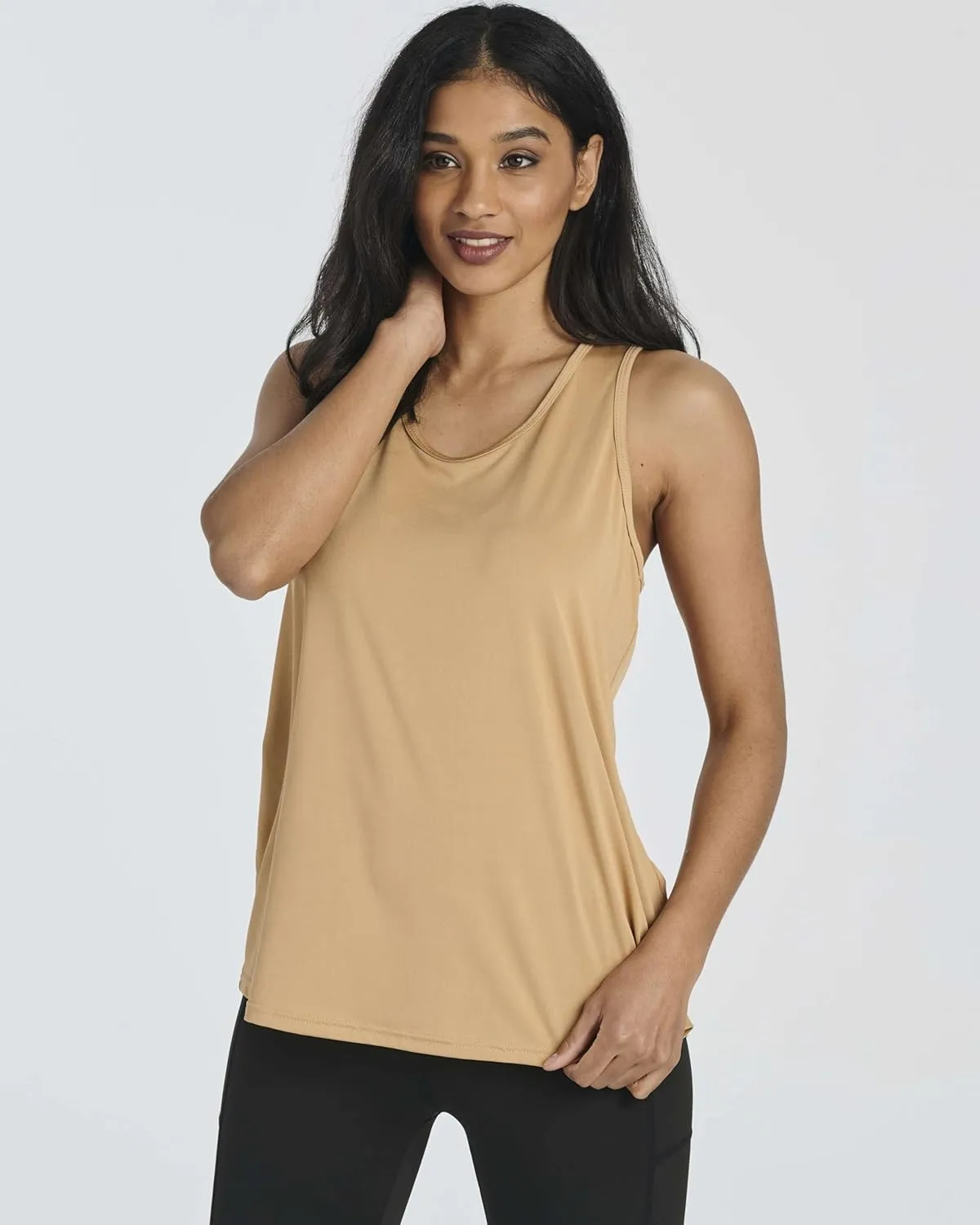Real Essentials 5 Pack: Women's Racerback Workout Tank Top Mesh Back Dry-Fit Sleeveless Running Gym (Available in Plus Size)