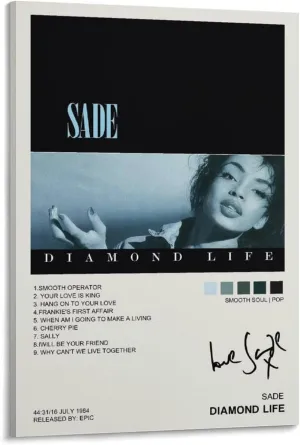 Redamancy Sade Poster Canvas Wall Art For Room Aesthetic And Decor (21) Poster For Bedroom Living Room Bathroom Kitchen Office Decor 12x18inch(30x45cm) Frame-style