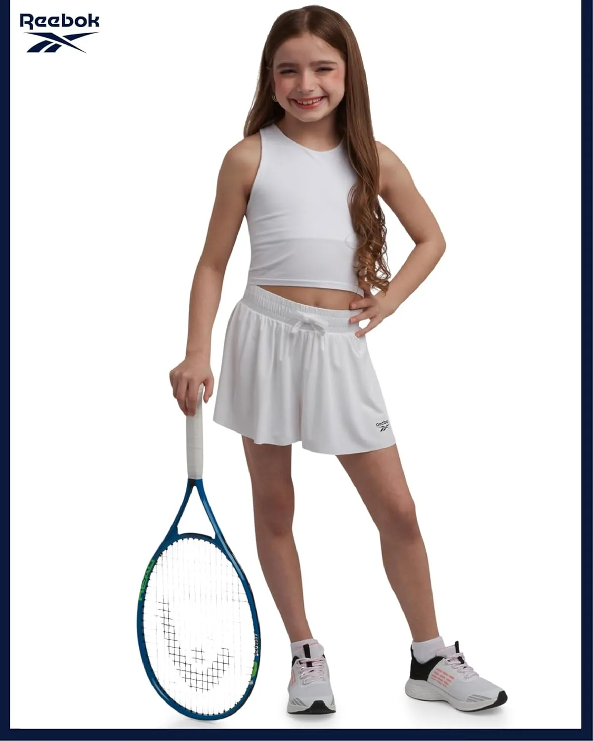 Reebok Girls Athletic Shorts - 3 Pack Lightweight Active Performance Flowy Butterfly Shorts for Girls with Elastic Waistband