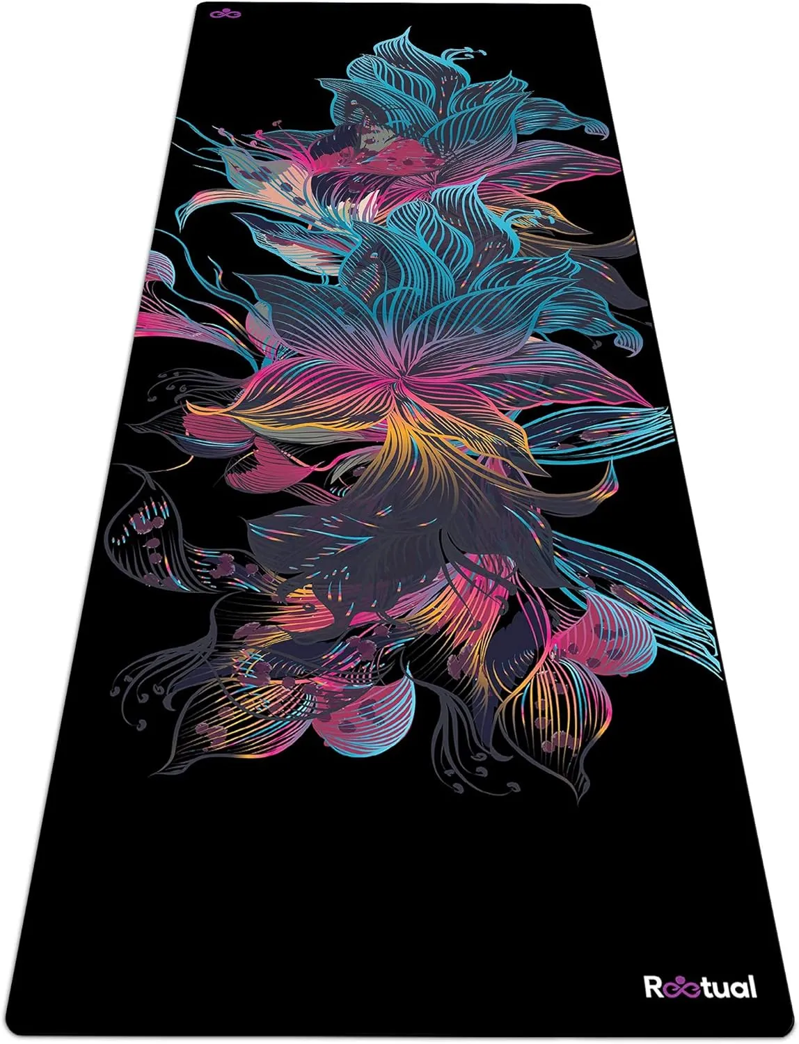 Reetual, The Yoga Mat That Adores Sweat | Premium Hot Yoga Mat Non Slip Towel Combo - with Carrying Strap | Eco Friendly | Designed for Bikram, Hot Yoga, Ashtanga, Vinyasa, Power