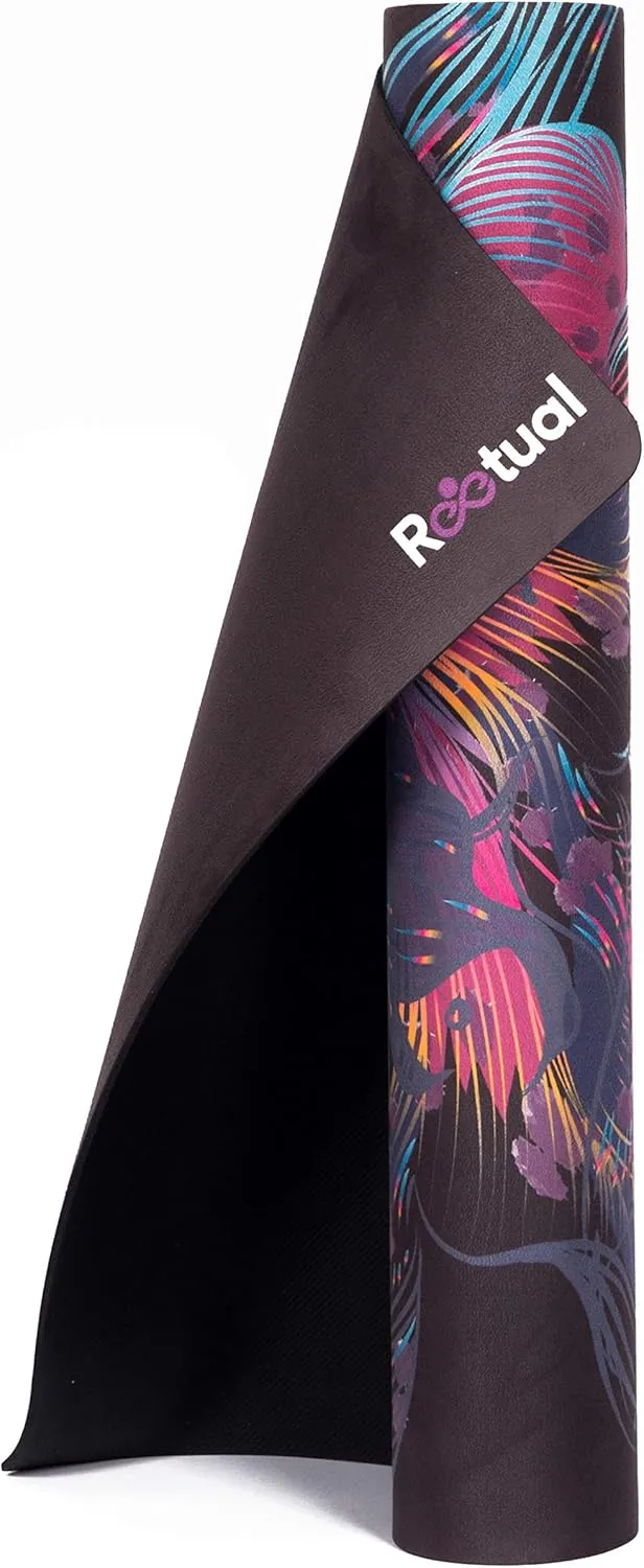Reetual, The Yoga Mat That Adores Sweat | Premium Hot Yoga Mat Non Slip Towel Combo - with Carrying Strap | Eco Friendly | Designed for Bikram, Hot Yoga, Ashtanga, Vinyasa, Power