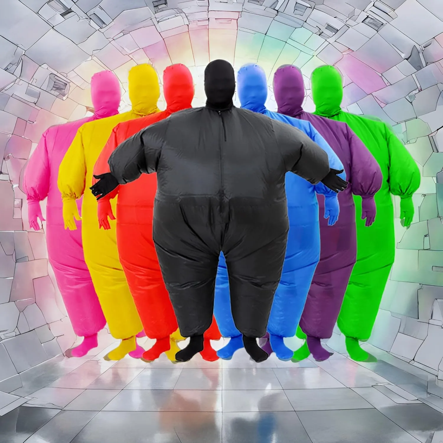 RHYTHMARTS Inflatable Costume Full Body Suit Halloween Christmas Costumes Fancy Dress Adult