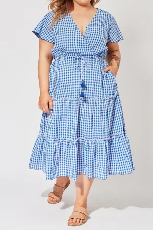 Rio Drawstring Dress - Cobalt