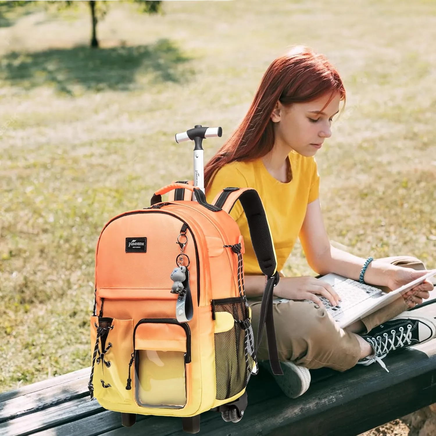 Rolling Backpack with Wheels - School & Travel Backpack for Teens & Kids