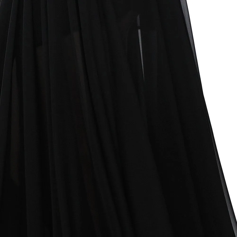 ROYAL SMEELA Chiffon Belly Dance Skirt for Women Belly Dancing Costume Outfit Tribal Maxi Full Skirts Solid Color Skirt Voile