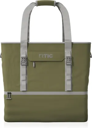 RTIC 2-in-1 Chillout Bag Soft Insulated Cooler Tote, Portable, for Lunch, Beach, Travel, Drink, Beverage, Car, Camping, Picnic, 24-Can Capacity,