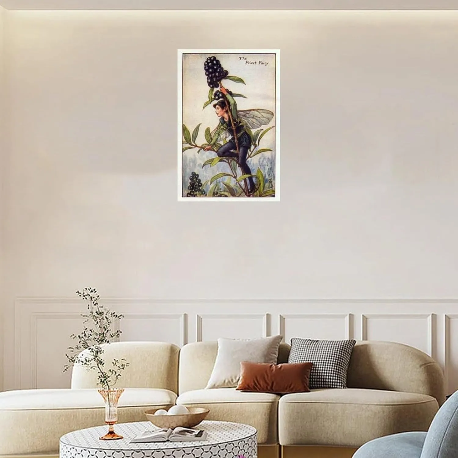 RUICAI Canvas Artwork Home Decor The Elderberry Fairy Illustration By Cicely Mary Barker （2） Canvas Poster Bedroom Decor Office Room Decor Gift Unframe-style 12x18inch(30x45cm)