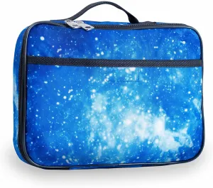 Rynx | Fenrici Galaxy Lunch Box For Boys, Girls, Kids Insulated Lunch Bag, Perfect For Preschool, K-6, Soft Sections, Spacious, Bpa Free, Food Safe, 10.8in X 9.2in X 3.8in (Galaxy-Blue)