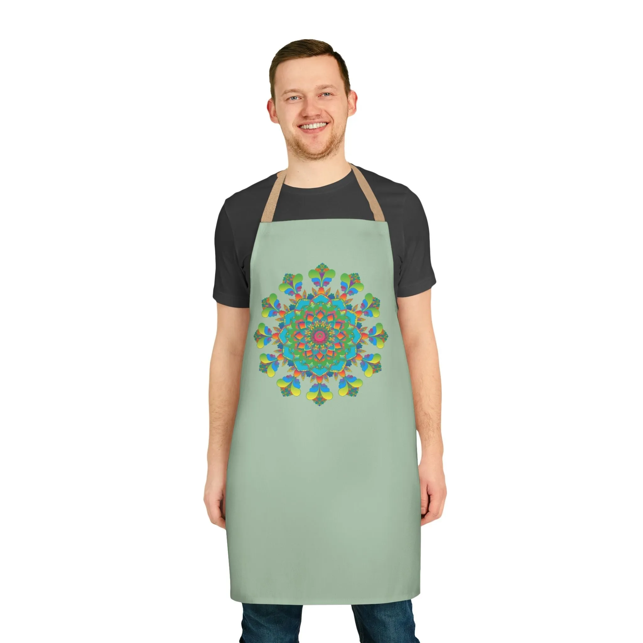 Sage Green Mandala Kitchen Apron