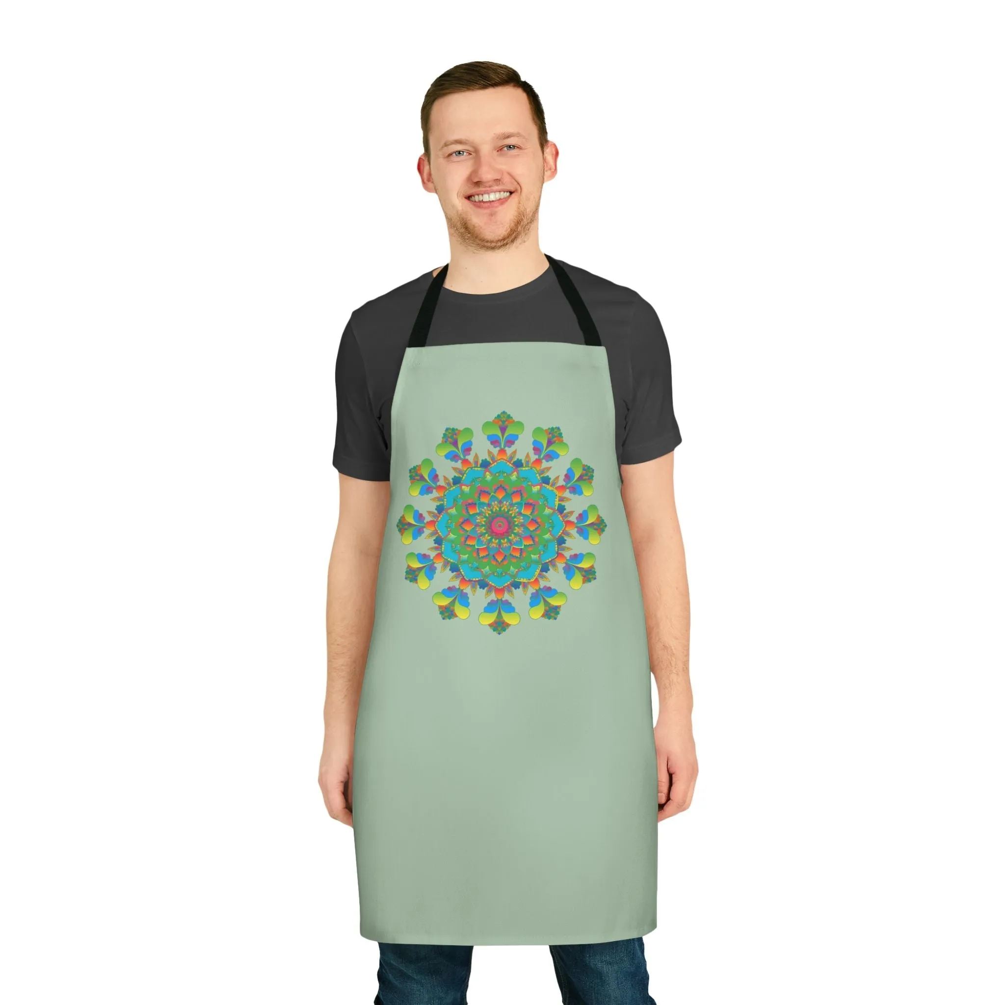 Sage Green Mandala Kitchen Apron