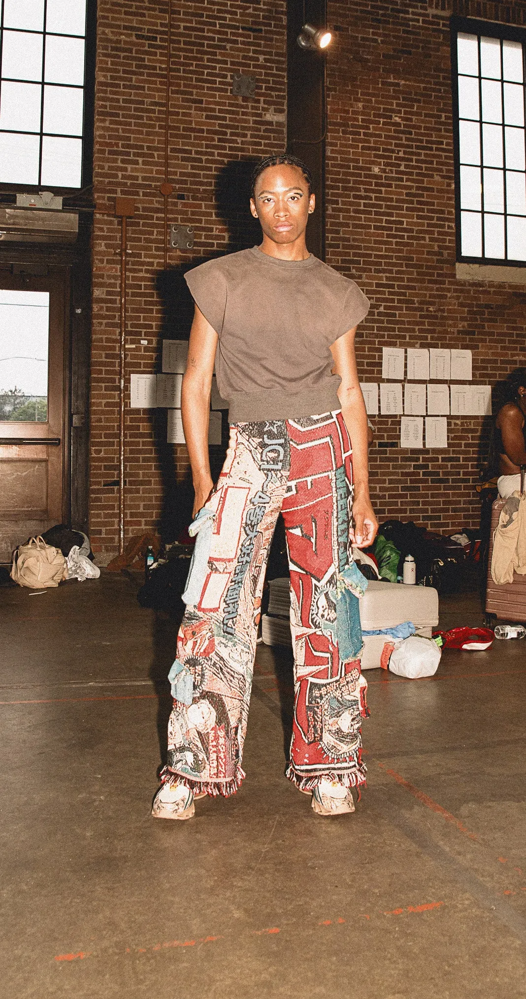 SAMPLE SALE Padded Shoulders Shirt (Sweatshirt Based)