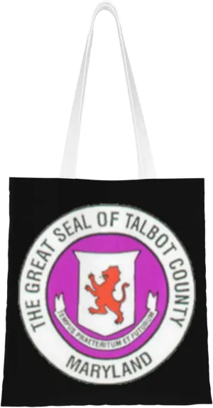 Seal Of Talbot County, Maryland Tote Bag for Women Canvas Shopping Bags Reusable Beach Bag Grocery Bags Tote Shoulder Bag Gift Bags