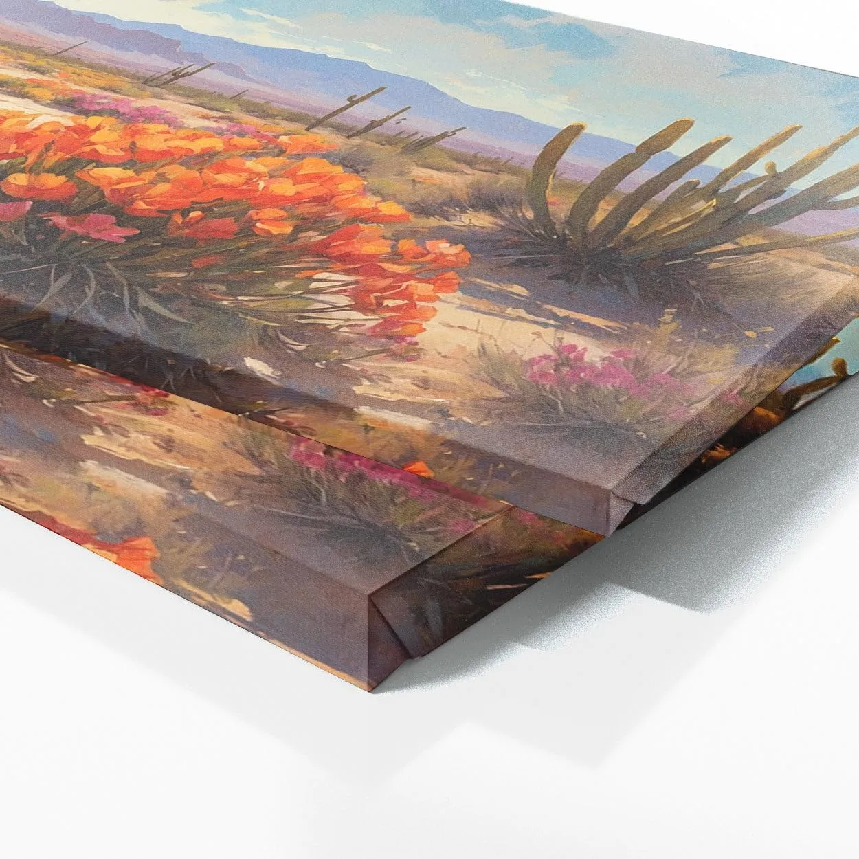 Sense Canvas Dune Desert Bloom Symphony 58 Canvas Art - Home Decor Wall Art Print Poster Painting Small 20x8 / 0.75"