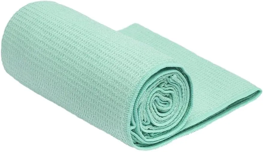 Shandali Hot Yoga Towel - Mat-Sized, Microfiber, Super Absorbent, Anti-Slip, Injury Free, 24" x 72" - Best Bikram Yoga Towel - Exercise, Fitness, Pilates Gear