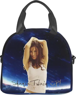Shania Music Twain Men Women Lunch Bag Insulated Reusable Handheld Crossbody Portable Lunch Box Adult Lunch Box Suitable For Office Work Travel