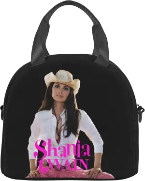 Shania Music Twain Men Women Lunch Bag Insulated Reusable Handheld Crossbody Portable Lunch Box Adult Lunch Box Suitable For Office Work Travel