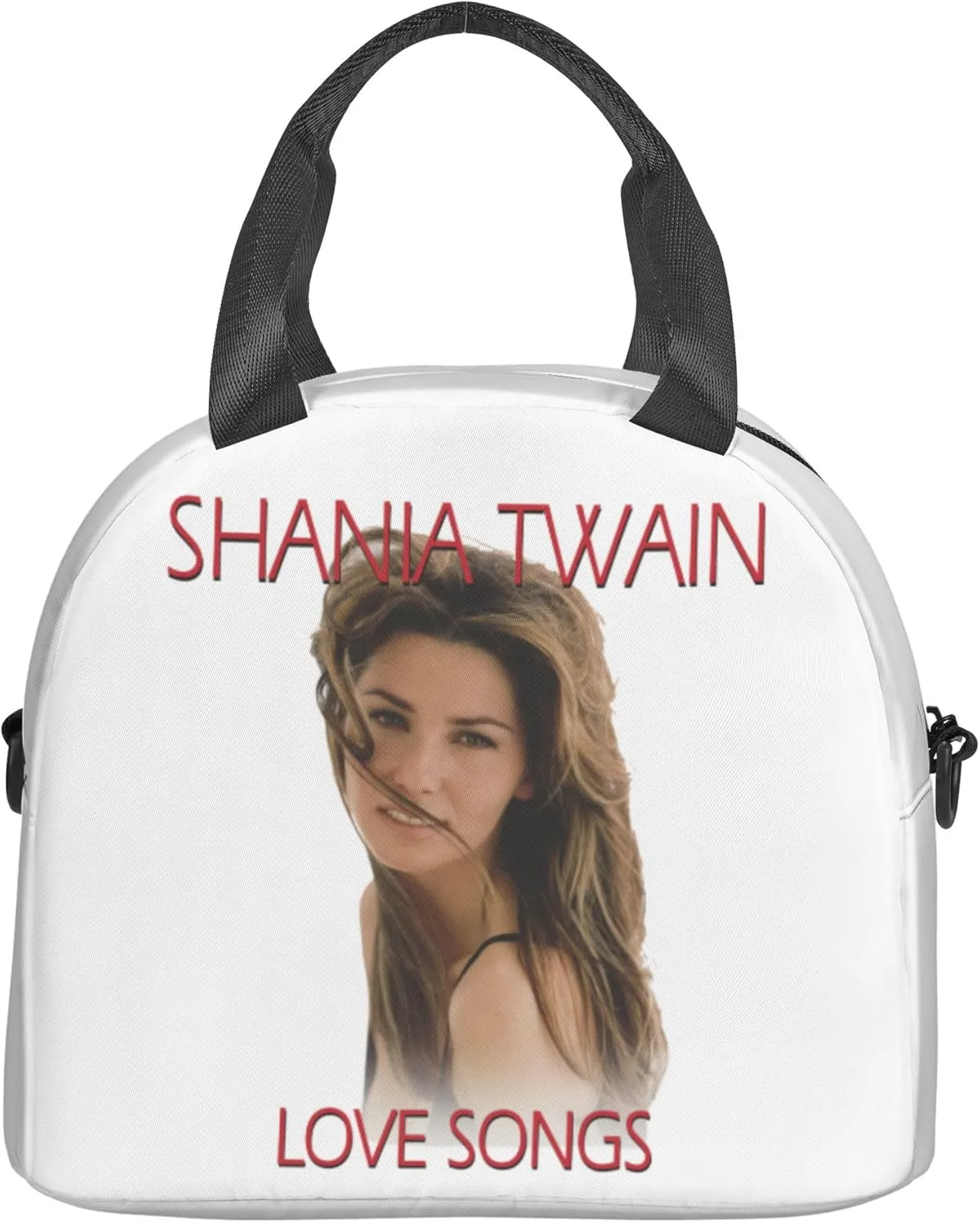 Shania Music Twain Men Women Lunch Bag Insulated Reusable Handheld Crossbody Portable Lunch Box Adult Lunch Box Suitable For Office Work Travel