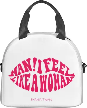 Shania Music Twain Men Women Lunch Bag Insulated Reusable Handheld Crossbody Portable Lunch Box Adult Lunch Box Suitable For Office Work Travel