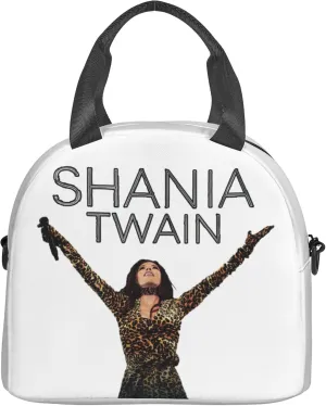 Shania Music Twain Men Women Lunch Bag Insulated Reusable Handheld Crossbody Portable Lunch Box Adult Lunch Box Suitable For Office Work Travel