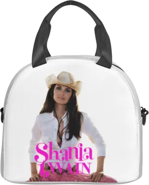 Shania Music Twain Men Women Lunch Bag Insulated Reusable Handheld Crossbody Portable Lunch Box Adult Lunch Box Suitable For Office Work Travel