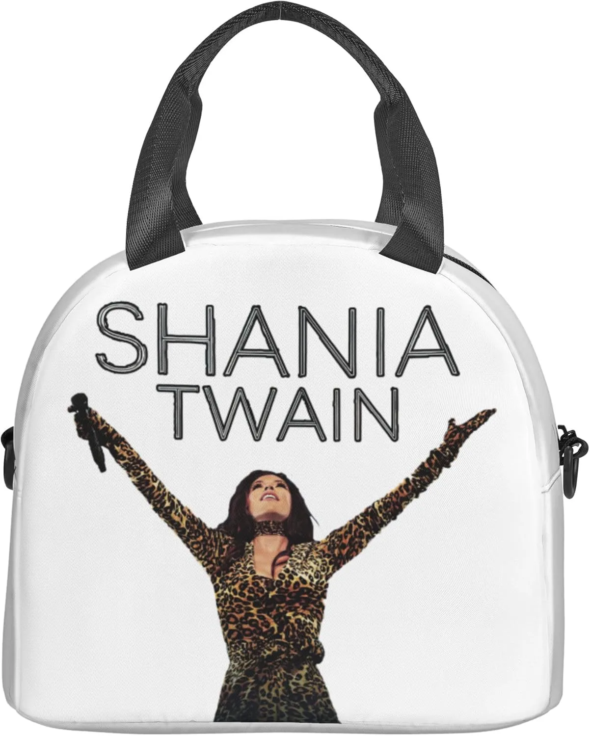 Shania Music Twain Men Women Lunch Bag Insulated Reusable Handheld Crossbody Portable Lunch Box Adult Lunch Box Suitable For Office Work Travel