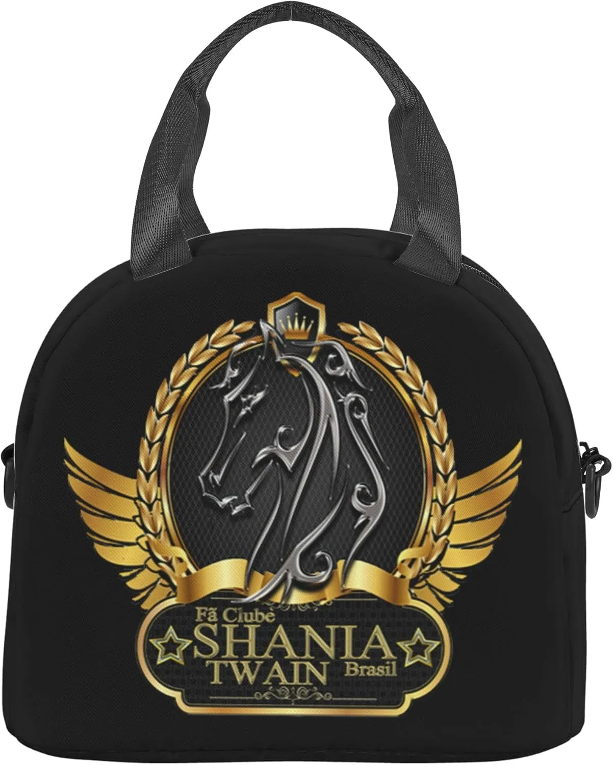 Shania Music Twain Men Women Lunch Bag Insulated Reusable Handheld Crossbody Portable Lunch Box Adult Lunch Box Suitable For Office Work Travel