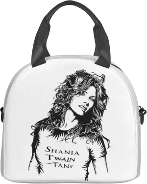 Shania Music Twain Men Women Lunch Bag Insulated Reusable Handheld Crossbody Portable Lunch Box Adult Lunch Box Suitable For Office Work Travel
