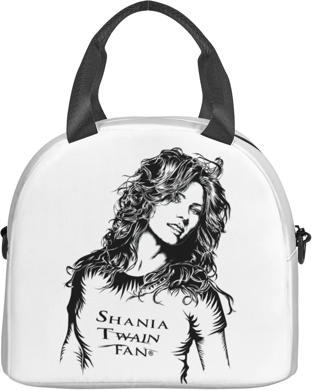 Shania Music Twain Men Women Lunch Bag Insulated Reusable Handheld Crossbody Portable Lunch Box Adult Lunch Box Suitable For Office Work Travel