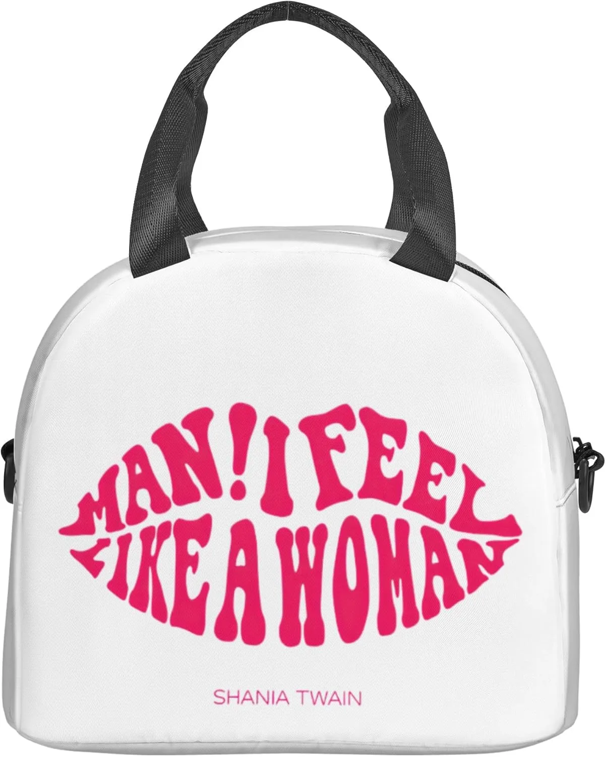 Shania Music Twain Men Women Lunch Bag Insulated Reusable Handheld Crossbody Portable Lunch Box Adult Lunch Box Suitable For Office Work Travel