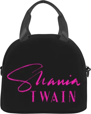Shania Music Twain Men Women Lunch Bag Insulated Reusable Handheld Crossbody Portable Lunch Box Adult Lunch Box Suitable For Office Work Travel