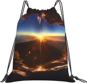 Shining Overlook print Casual drawstring backpack, lightweight and portable, fit for daily, sports and travel