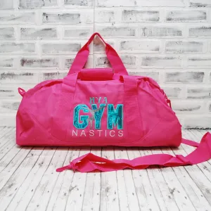 Shiny Teal Personalized Gymnastics Tote or Duffle Bag