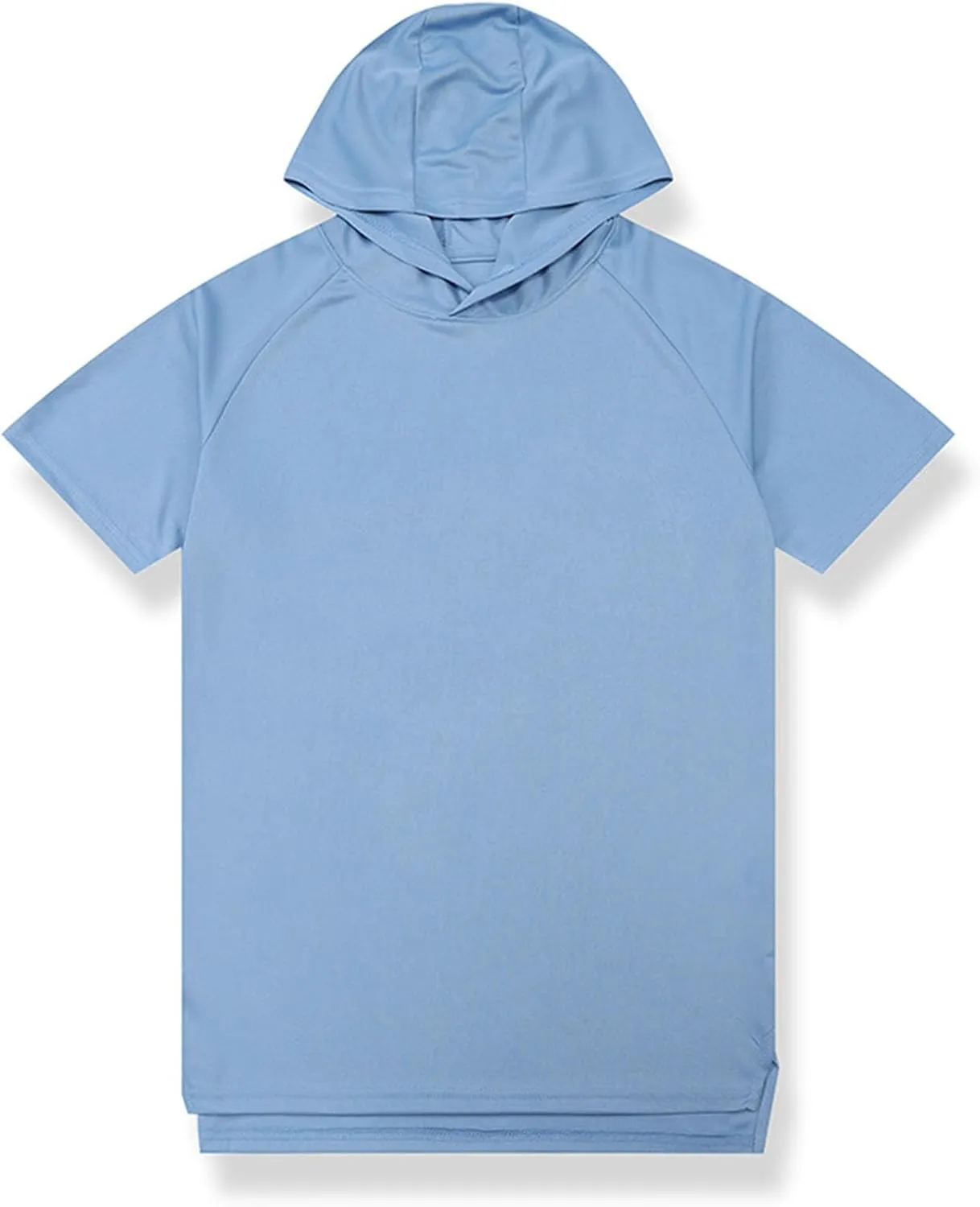 Short Sleeve Hoodies for Men Loose Fit Workout Quick Dry Moisture Wicking Mesh Athletic Lightweight Hooded T-Shirt Plain