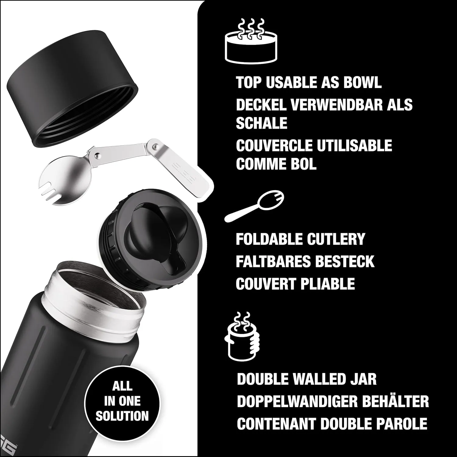 SIGG - Gemstone Food Jar - Insulated Food Container - School and Outdoors - Stainless Steel - 17 / 25 Oz