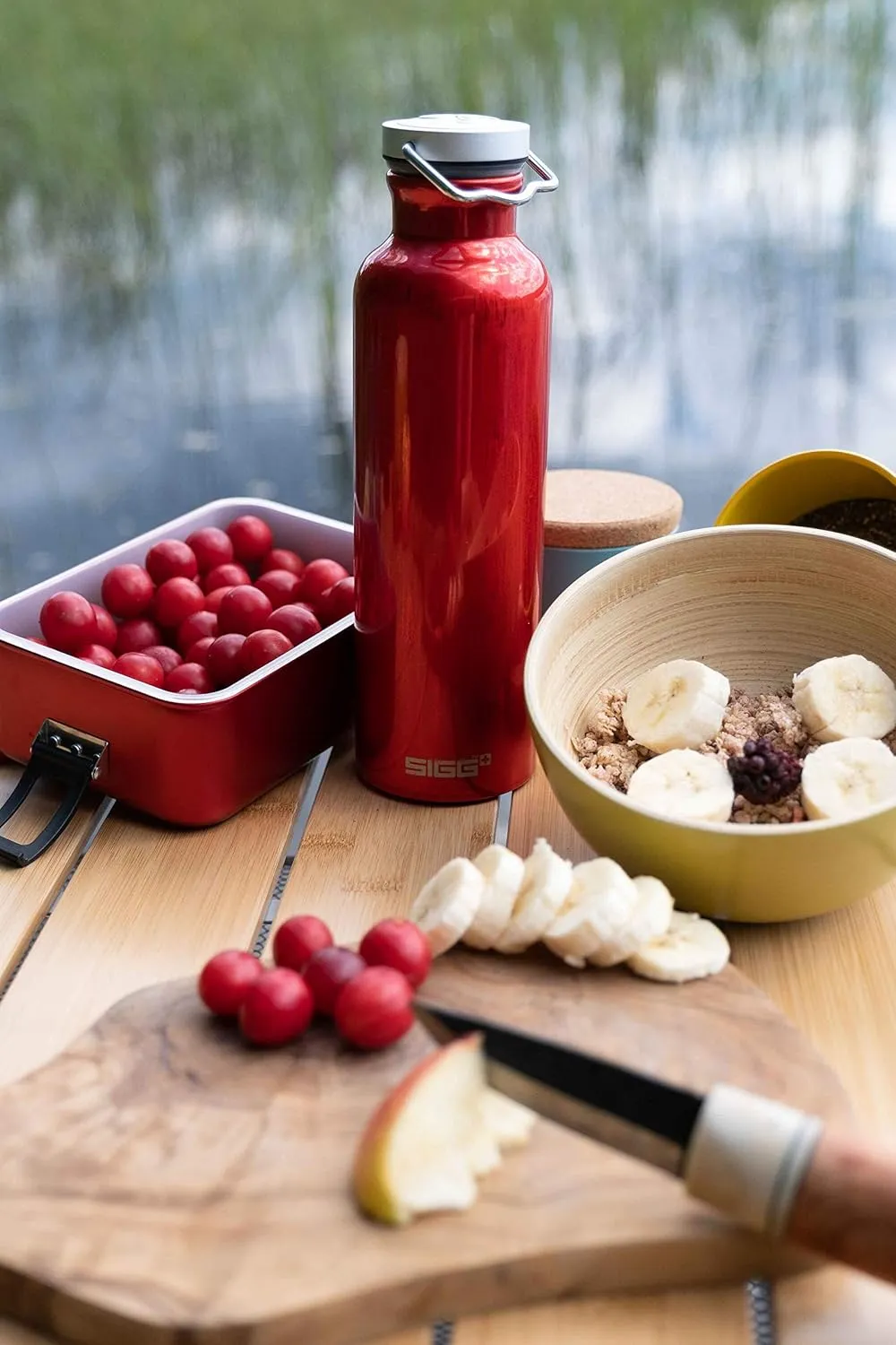 SIGG - Metal Lunch Box Plus - Food Container with Compartments - Swiss Design - Dishwasher Safe - Ultra Light - S/L