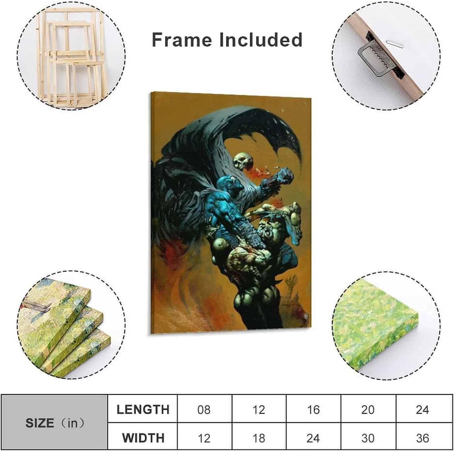 Simon Bisley Grendel Art Print Illustration Poster Canvas Poster Wall Art Picture Prints Hanging Photo Decor Home Posters Artworks 12x18inch(30x45cm)